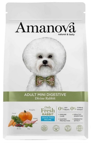Amanova Dog Adult Mini Digestive Divine Rabbit - królik 2kg Amanova Dog Adult Mini Digestive Divine Rabbit - królik 2kg