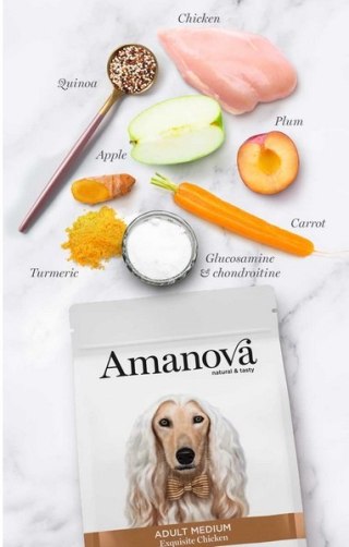 Amanova Dog Adult Medium Exquisite Chicken - kurczak 12kg