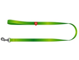 Collar WauDog Nylon Mono Smycz nylonowa odblaskowa M 20mm/200cm jasnozielona