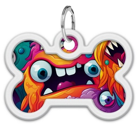 Collar WauDog Smart ID Zawieszka z QR-paszportem kość 4x3cm zębate potwory