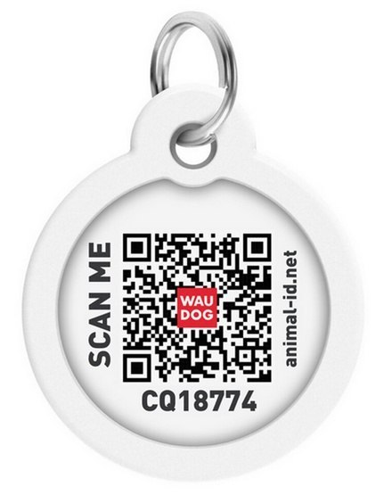 Collar WauDog Smart ID Zawieszka z QR-paszportem okrągła 3cm batman zielony