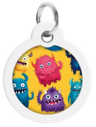 Collar WauDog Smart ID Zawieszka z QR-paszportem okrągła 3cm futrzane potwory