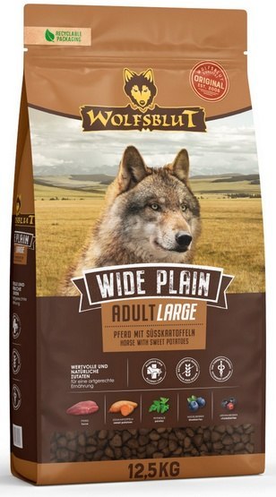 Wolfsblut Dog Wide Plain Large Breed - konina i bataty 12,5kg
