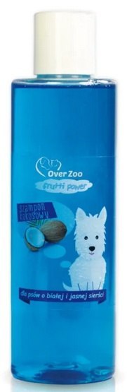 Over Zoo Frutti Power Szampon o zapachu kokosowym - psy z białą i jasną sierścią 200ml Over Zoo Frutti Power Szampon o zapachu kokosowym - psy z białą i jasną sierścią 200ml