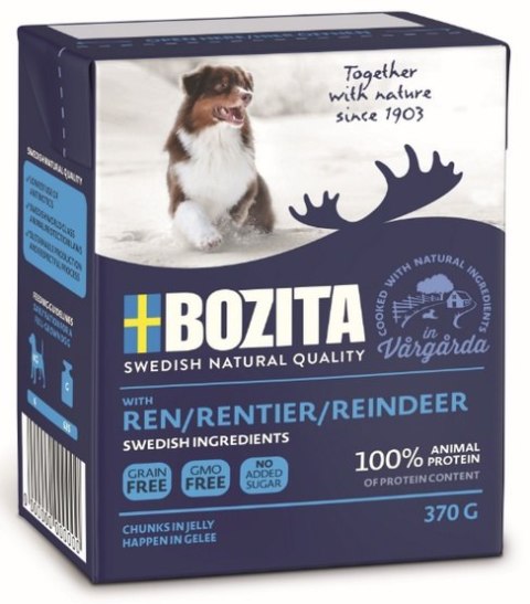 Bozita Dog Tetra Recart z reniferem w galaretce kartonik 370g Bozita Dog Tetra Recart z reniferem w galaretce kartonik 370g