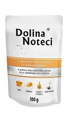 Dolina Noteci Premium Pies Bażant, dynia i makaron saszetka 100g Dolina Noteci Premium Pies Bażant, dynia i makaron saszetka 100g